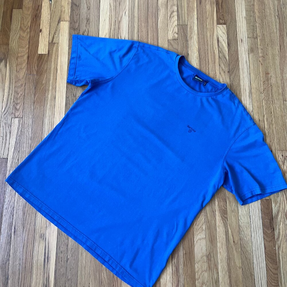 Barbour Mens XXL 2XL Modern Tailored Fit Crew Neck Short Sleeve T Shirt Blue